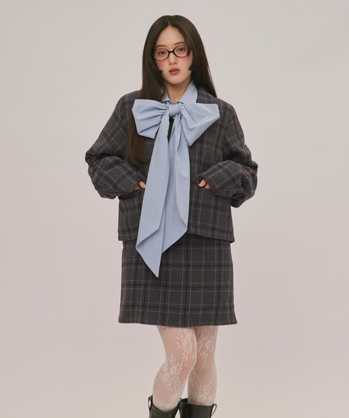loin nuit(ロワンニュイ)の「2way lace collar jacket / 2wayレースカラージャケット(テーラードジャケット・レディース・キャメル/グレー/ブラウン・FREE)」の19枚目の写真