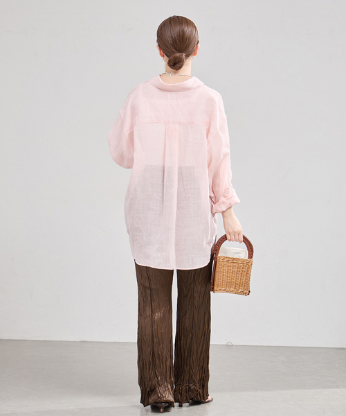 IENA(イエナ)の「5-knot/ファイブノット CRICKLE FIN FLARE TROUSERS パンツ 5KIE-CRCL-0004(その他パンツ・レディース・ブラック/アイボリー/ブラウン・SMALL/MEDIUM)」の14枚目の写真