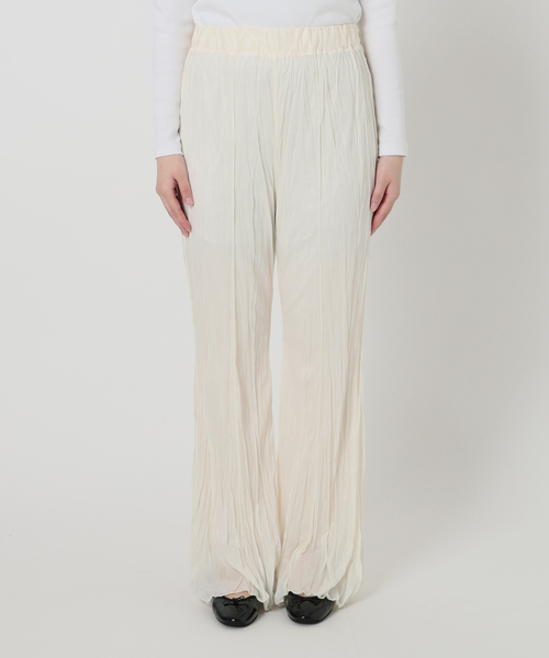 IENA(イエナ)の「5-knot/ファイブノット CRICKLE FIN FLARE TROUSERS パンツ 5KIE-CRCL-0004(その他パンツ・レディース・ブラック/アイボリー/ブラウン・SMALL/MEDIUM)」の4枚目の写真