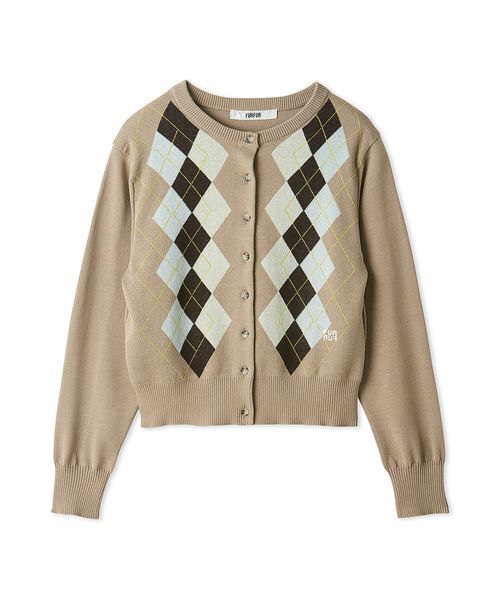 FURFUR(ファーファー)の「【UVカット】クラシックアーガイルカーディガン(カーディガン/ボレロ・レディース・キャメル/グレー・F)」の11枚目の写真