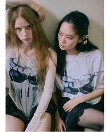 SORIN（ソリン　）の「【ご好評につき追加生産決定】Bra Printed Big T-shirt/ブラプリント ビッグTシャツ（Tシャツ/カットソー）」