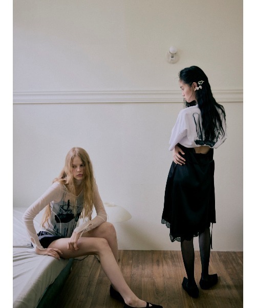 SORIN（ソリン　）の「【ご好評につき追加生産決定】Bra Printed Big T-shirt/ブラプリント ビッグTシャツ（Tシャツ/カットソー・レディース・ホワイト/グレー・38）」の5枚目の写真