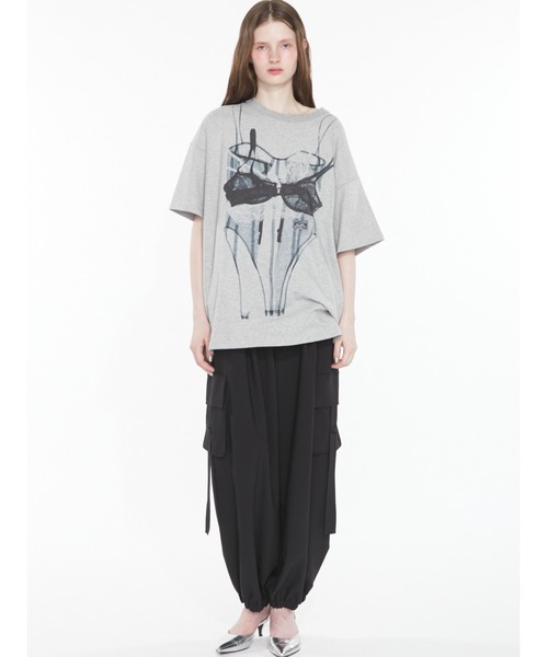 SORIN（ソリン　）の「【ご好評につき追加生産決定】Bra Printed Big T-shirt/ブラプリント ビッグTシャツ（Tシャツ/カットソー・レディース・ホワイト/グレー・38）」の15枚目の写真