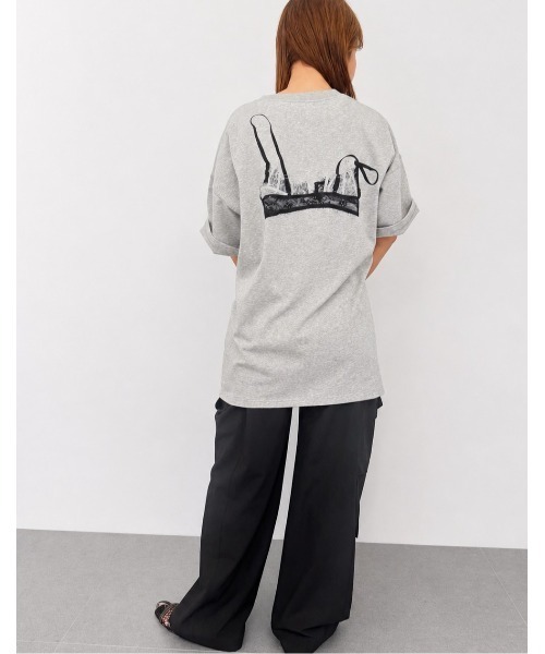 SORIN（ソリン　）の「【ご好評につき追加生産決定】Bra Printed Big T-shirt/ブラプリント ビッグTシャツ（Tシャツ/カットソー・レディース・ホワイト/グレー・38）」の21枚目の写真