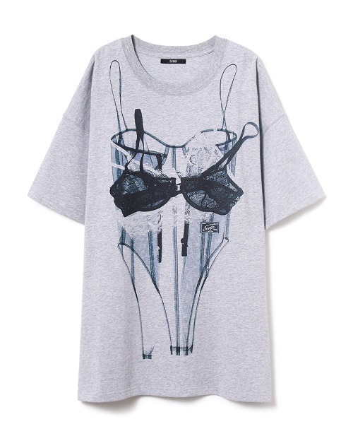 SORIN（ソリン　）の「【ご好評につき追加生産決定】Bra Printed Big T-shirt/ブラプリント ビッグTシャツ（Tシャツ/カットソー・レディース・ホワイト/グレー・38）」の22枚目の写真