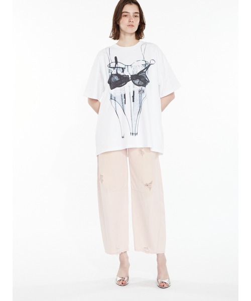 SORIN（ソリン　）の「【ご好評につき追加生産決定】Bra Printed Big T-shirt/ブラプリント ビッグTシャツ（Tシャツ/カットソー・レディース・ホワイト/グレー・38）」の7枚目の写真