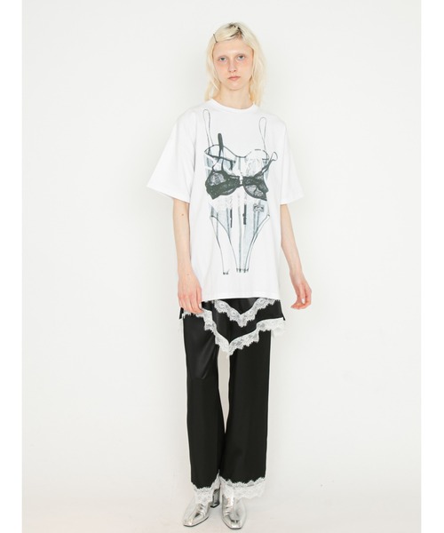 SORIN（ソリン　）の「【ご好評につき追加生産決定】Bra Printed Big T-shirt/ブラプリント ビッグTシャツ（Tシャツ/カットソー・レディース・ホワイト/グレー・38）」の13枚目の写真