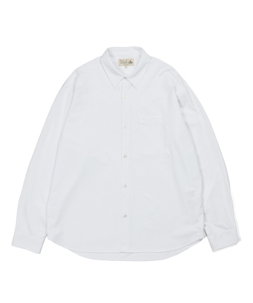 The DUFFER of ST.GEORGE(ザダファーオブセントジョージ)の「HIGH GAUGE CUT-SEWN SHIRT:ハイゲージ カットソーシャツ/ 速乾 / クールビズ / ビジカジ(シャツ/ブラウス・メンズ・サックスブルー/ネイビー/ホワイト・SMALL/X-LARGE/LARGE/MEDIUM)」の12枚目の写真