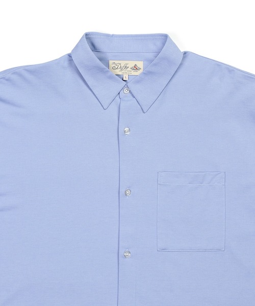 The DUFFER of ST.GEORGE(ザダファーオブセントジョージ)の「HIGH GAUGE CUT-SEWN SHIRT:ハイゲージ カットソーシャツ/ 速乾 / クールビズ / ビジカジ(シャツ/ブラウス・メンズ・サックスブルー/ネイビー/ホワイト・SMALL/X-LARGE/LARGE/MEDIUM)」の15枚目の写真
