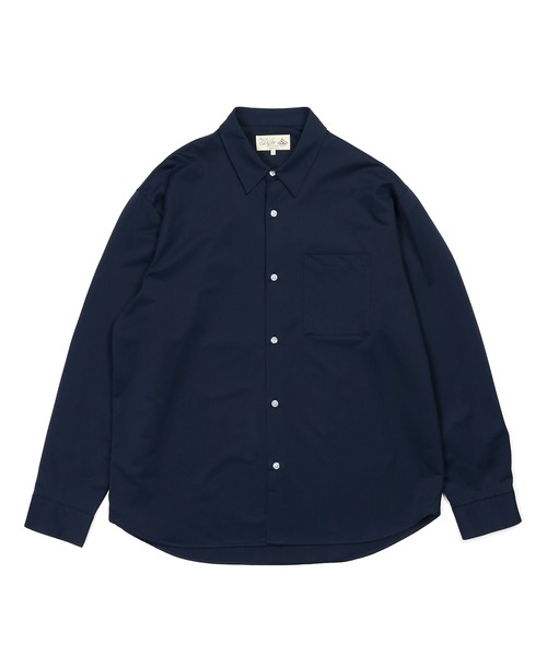 The DUFFER of ST.GEORGE(ザダファーオブセントジョージ)の「HIGH GAUGE CUT-SEWN SHIRT:ハイゲージ カットソーシャツ/ 速乾 / クールビズ / ビジカジ(シャツ/ブラウス・メンズ・サックスブルー/ネイビー/ホワイト・SMALL/X-LARGE/LARGE/MEDIUM)」の13枚目の写真