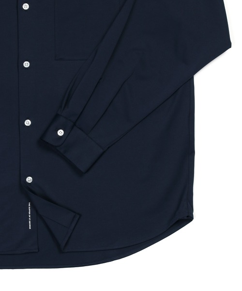 The DUFFER of ST.GEORGE(ザダファーオブセントジョージ)の「HIGH GAUGE CUT-SEWN SHIRT:ハイゲージ カットソーシャツ/ 速乾 / クールビズ / ビジカジ(シャツ/ブラウス・メンズ・サックスブルー/ネイビー/ホワイト・SMALL/X-LARGE/LARGE/MEDIUM)」の17枚目の写真