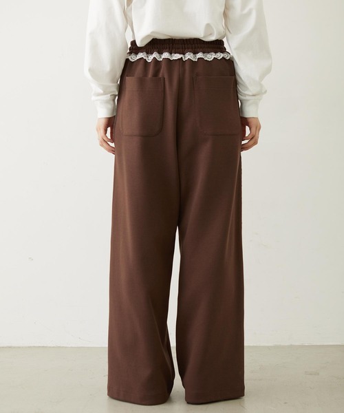 MILKFED.（ミルクフェド）の「LACE LINE PANTS（スウェットパンツ・レディース・ブラック/グレー/ブラウン・M/S）」の8枚目の写真