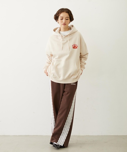MILKFED.（ミルクフェド）の「LACE LINE PANTS（スウェットパンツ・レディース・ブラック/グレー/ブラウン・M/S）」の17枚目の写真