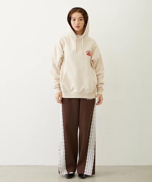 MILKFED.（ミルクフェド）の「LACE LINE PANTS（スウェットパンツ・レディース・ブラック/グレー/ブラウン・M/S）」の18枚目の写真