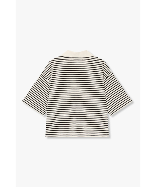 STUDIO TOMBOY(スタジオトムボーイ)の「ストライプセミクロップカラー半袖Tシャツ_アイボリー_9176322999(Tシャツ/カットソー・レディース・アイボリー・OS)」の8枚目の写真