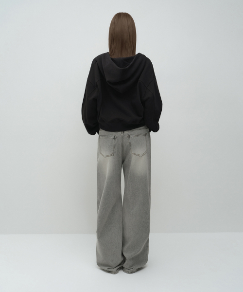 MUSINSA STANDARD WOMAN（ムシンサスタンダードウーマン）の「ウィメンズエッセンシャルエクストラワイドデニムパンツ[ラスティライトグレー]（デニムパンツ・レディース・その他・24/25/26/27/28/29/30）」の3枚目の写真