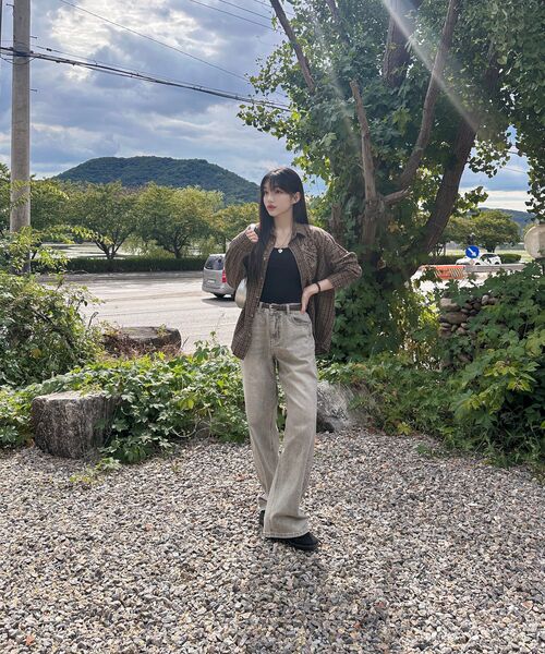 MUSINSA STANDARD WOMAN（ムシンサスタンダードウーマン）の「ウィメンズエッセンシャルエクストラワイドデニムパンツ[ラスティライトグレー]（デニムパンツ・レディース・その他・24/25/26/27/28/29/30）」の7枚目の写真