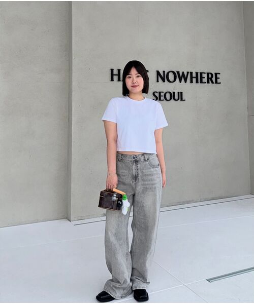 MUSINSA STANDARD WOMAN（ムシンサスタンダードウーマン）の「ウィメンズエッセンシャルエクストラワイドデニムパンツ[ラスティライトグレー]（デニムパンツ・レディース・その他・24/25/26/27/28/29/30）」の8枚目の写真