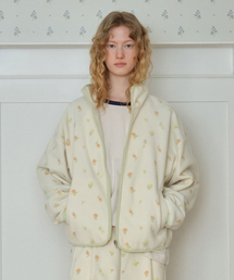 ROSE FLEECE JACKET_IVORY