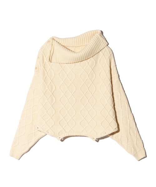 glamb(グラム)の「Double Head Pullover Knit / ダブルヘッドプルオーバーニット(ニット/セーター・メンズ・ブラック/ホワイト/レッド・M/L)」の9枚目の写真