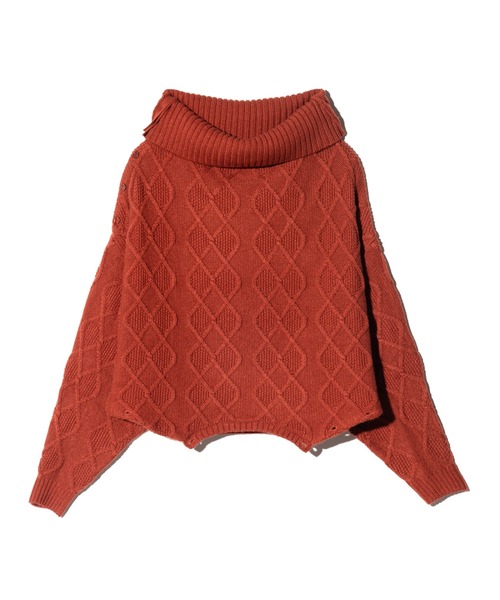 glamb(グラム)の「Double Head Pullover Knit / ダブルヘッドプルオーバーニット(ニット/セーター・メンズ・ブラック/ホワイト/レッド・M/L)」の15枚目の写真
