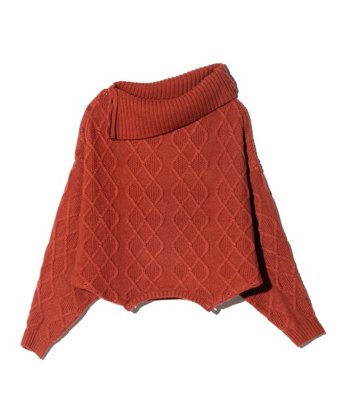 glamb(グラム)の「Double Head Pullover Knit / ダブルヘッドプルオーバーニット(ニット/セーター・メンズ・ブラック/ホワイト/レッド・M/L)」の16枚目の写真
