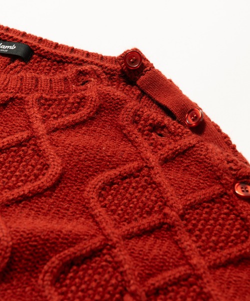 glamb(グラム)の「Double Head Pullover Knit / ダブルヘッドプルオーバーニット(ニット/セーター・メンズ・ブラック/ホワイト/レッド・M/L)」の5枚目の写真