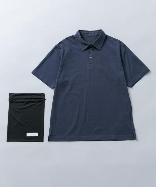 URBAN RESEARCH ROSSO MEN(アーバンリサーチロッソメン)の「『冷感/速乾』Cool Touch トラベルポロシャツ(ポロシャツ・メンズ・チャコールグレー/ホワイト/ネイビー/ブラック・SMALL/MEDIUM/X-LARGE/LARGE)」の1枚目の写真