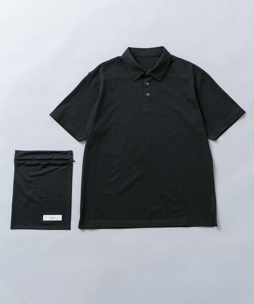 URBAN RESEARCH ROSSO MEN(アーバンリサーチロッソメン)の「『冷感/速乾』Cool Touch トラベルポロシャツ(ポロシャツ・メンズ・チャコールグレー/ホワイト/ネイビー/ブラック・SMALL/MEDIUM/X-LARGE/LARGE)」の3枚目の写真