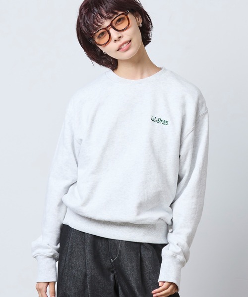 L.L.Bean(エルエルビーン)の「【JAPAN EDITION】スミスフィールド・クルーネック・スウェットシャツ(スウェット・レディース・アイボリー/ネイビー/グレー系/ブラウン・MEDIUM)」の3枚目の写真