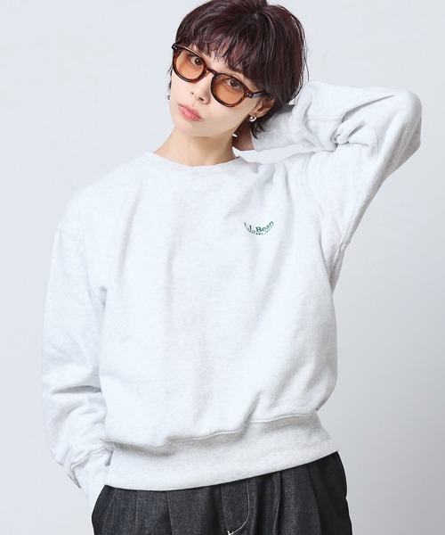 L.L.Bean(エルエルビーン)の「【JAPAN EDITION】スミスフィールド・クルーネック・スウェットシャツ(スウェット・レディース・アイボリー/ネイビー/グレー系/ブラウン・MEDIUM)」の21枚目の写真