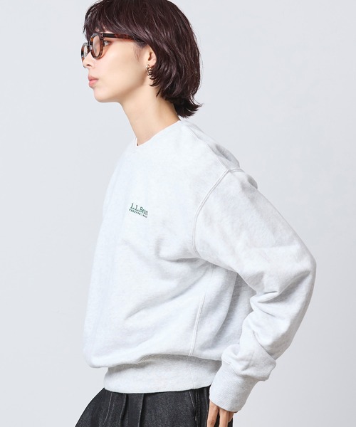 L.L.Bean(エルエルビーン)の「【JAPAN EDITION】スミスフィールド・クルーネック・スウェットシャツ(スウェット・レディース・アイボリー/ネイビー/グレー系/ブラウン・MEDIUM)」の22枚目の写真