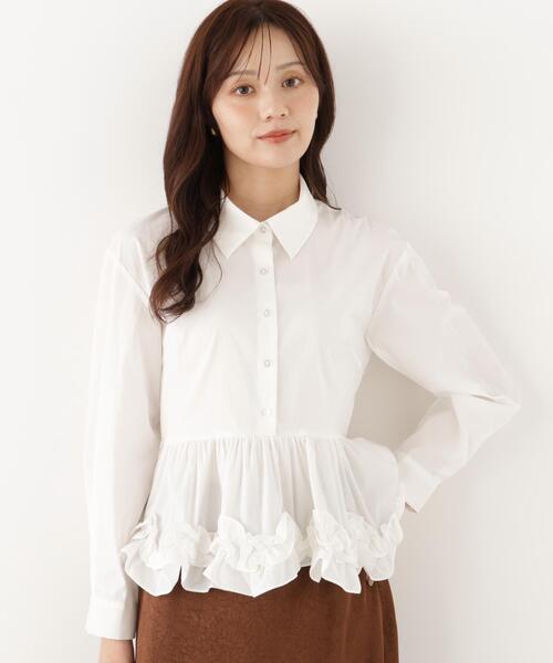 PROPORTION BODY DRESSING(プロポーションボディドレッシング)の「<a>ペプラムフリルブラウス / 1216210902(シャツ/ブラウス・レディース・ブルー/ホワイト/ブラック・FREE)」の2枚目の写真