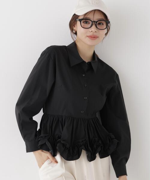 PROPORTION BODY DRESSING(プロポーションボディドレッシング)の「<a>ペプラムフリルブラウス / 1216210902(シャツ/ブラウス・レディース・ブルー/ホワイト/ブラック・FREE)」の5枚目の写真