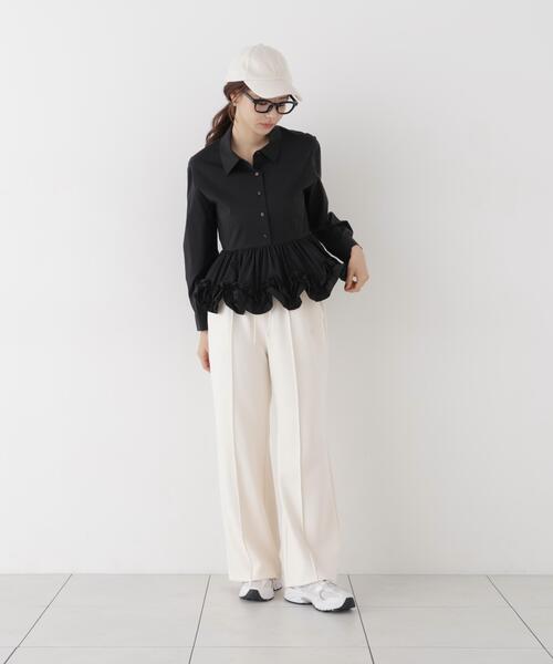 PROPORTION BODY DRESSING(プロポーションボディドレッシング)の「<a>ペプラムフリルブラウス / 1216210902(シャツ/ブラウス・レディース・ブルー/ホワイト/ブラック・FREE)」の6枚目の写真