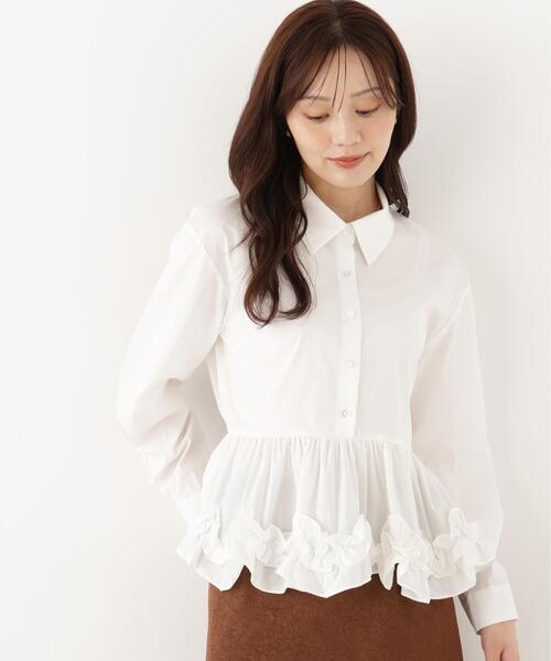 PROPORTION BODY DRESSING(プロポーションボディドレッシング)の「<a>ペプラムフリルブラウス / 1216210902(シャツ/ブラウス・レディース・ブルー/ホワイト/ブラック・FREE)」の11枚目の写真