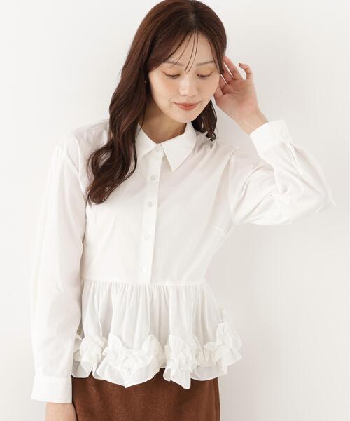 PROPORTION BODY DRESSING(プロポーションボディドレッシング)の「<a>ペプラムフリルブラウス / 1216210902(シャツ/ブラウス・レディース・ブルー/ホワイト/ブラック・FREE)」の12枚目の写真