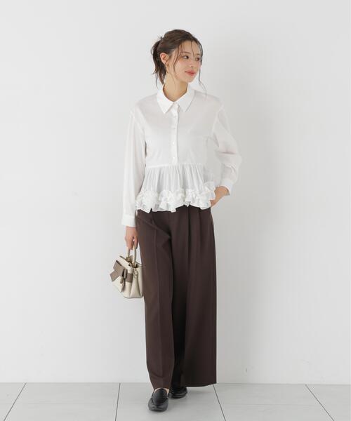 PROPORTION BODY DRESSING(プロポーションボディドレッシング)の「<a>ペプラムフリルブラウス / 1216210902(シャツ/ブラウス・レディース・ブルー/ホワイト/ブラック・FREE)」の16枚目の写真