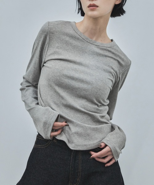 feepur(フェピュール)の「フライスコンパクトロンT(Tシャツ/カットソー・レディース・グレー/ブラック/アイボリー・MEDIUM)」の18枚目の写真