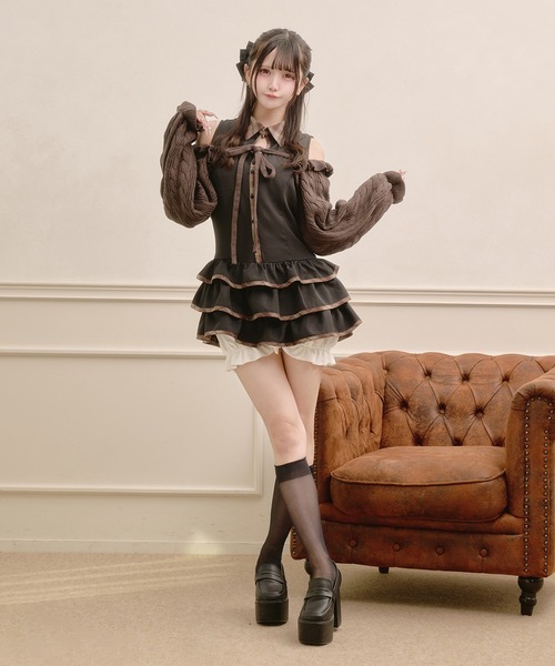 Pal elfy(パルエルフィー)の「パンツ付きデザインチェックワンピース(ワンピース・レディース・ベージュ/ブラック・フリー)」の22枚目の写真