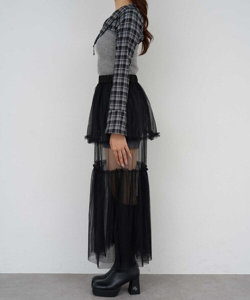 Belle Charme（ベルシャルム）の「【Belle Charme】2way Skirt Belt Short Pants（その他パンツ・レディース・チャコールグレー/ブラック/ブラウン・FREE）」の7枚目の写真