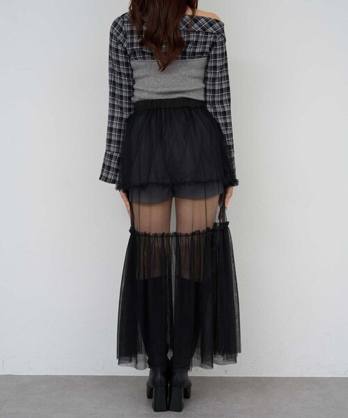 Belle Charme（ベルシャルム）の「【Belle Charme】2way Skirt Belt Short Pants（その他パンツ・レディース・チャコールグレー/ブラック/ブラウン・FREE）」の8枚目の写真
