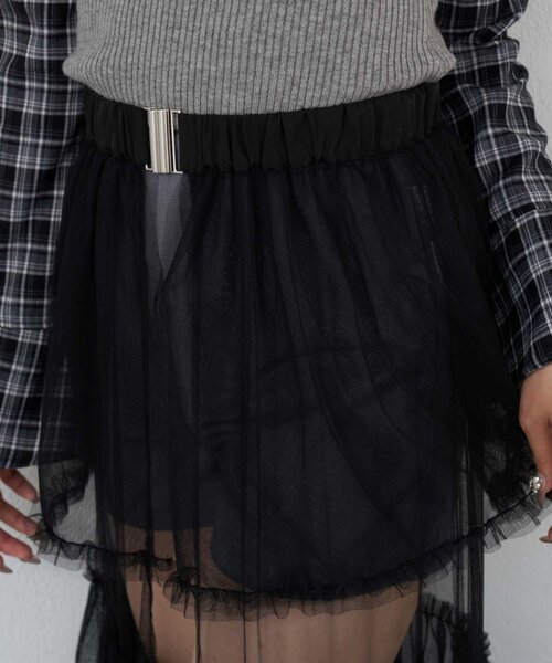 Belle Charme（ベルシャルム）の「【Belle Charme】2way Skirt Belt Short Pants（その他パンツ・レディース・チャコールグレー/ブラック/ブラウン・FREE）」の16枚目の写真