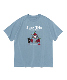 ROIDESROIS（ロワデロワ）の「チェリージャズクラブグラフィック半袖Tシャツ（スカイブルー）（Tシャツ/カットソー）」