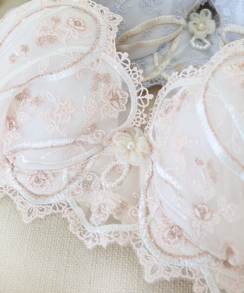 Risa Magli（リサマリ）の「ティターニア ブラジャー （D－F） ＜N Make Type＞（ブラジャー・レディース・ダークグレー/ブルー/ベビーピンク・F75/F70/F65/E75/E70/E65/D75/D65/D70）」の22枚目の写真