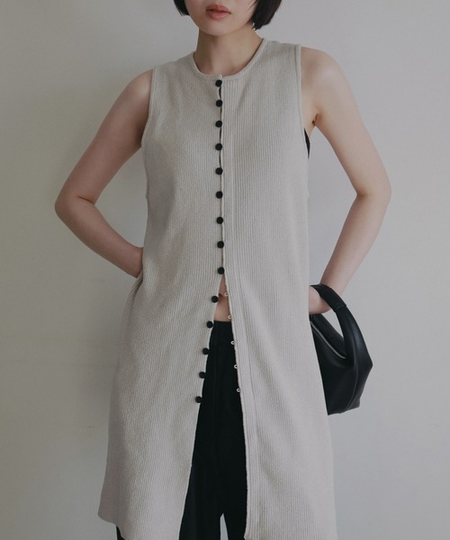 anuke（アンヌーク）の「Americansleeve Mole Knit（ニット/セーター・レディース・ブラック/アイボリー・FREE）」の2枚目の写真