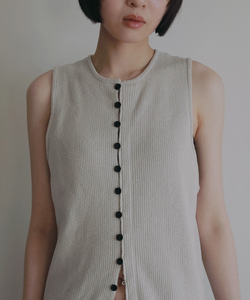 anuke（アンヌーク）の「Americansleeve Mole Knit（ニット/セーター・レディース・ブラック/アイボリー・FREE）」の6枚目の写真