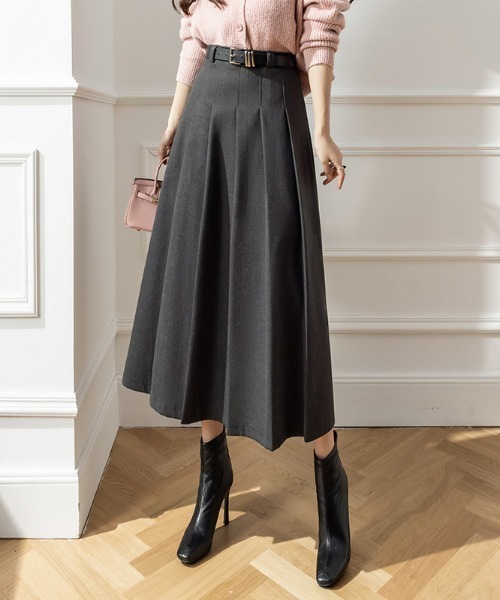 AMAJI（アマジ）の「プリーツ ウールスカート（スカート・レディース・グレー/ブラック・SMALL/MEDIUM/LARGE/X-LARGE）」の4枚目の写真