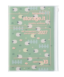 MARK'S（マークス）の「マークス 手帳 2027 スケジュール帳 2026年12月始まり 月間ブロック＋ノート A5正寸 ストレージイット/干支（手帳/メモ帳）」