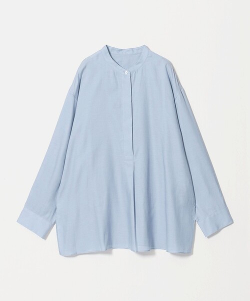 BEAUTY&YOUTH UNITED ARROWS(ビューティーアンドユースユナイテッドアローズ)の「キュプラコットン スキッパー ブラウス(シャツ/ブラウス・レディース・ライトブルー/ホワイト/ダークブラウン・FREE)」の7枚目の写真
